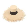 Fashion-2019 Kvinnors sommar stråhatt Fedoras Sombrero Mujer Panama Hop Hat Beach Vintage Cylinder Modig Brimmed Visor