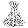 Polka Dot Dress Boheemse mini -jurken Korte mouw mini -jurk dames vintage sjerpen zomerjurken plus size mode lady vestido