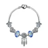 All'ingrosso-Fascino Perline Bracciali Braccialetto di moda Ciondolo acchiappasogni Braccialetto in argento 925 stella blu Accessori gioielli fai da te Regalo di nozze