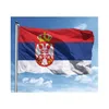 Benutzerdefinierte 3X5 Flaggen Serbien-Flagge Banner, Digital gedruckt Polyester Outdoor Indoor Fliegende Hängende, Kostenloser Versand, Drop Shipping