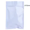 Sacos de bolsa de pacote de folha de prata branca lustrosas sacos de bloqueio de zip traseiro inferior liso mylar bolsa de embalagem de plástico bolsas de embalagem de plástico 15 * 22cm (5.90 * 8.66inch)