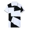 デザイナーポロシャツ男性サマーファッションニューメン039S黒と白のステッチコットンショートポロスリーブポロシャツスリムメン3239897