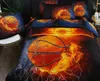 3pcs set Soccer basketball Duvet Cover Set 3D Football Printed Single Double Home Textile Pillowcase Blanket