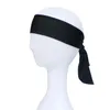 Mode Solid Tie Back Headband Stretch Sweatbands Hair Band Moisture Men Kvinnor Bands Scarves För Sport