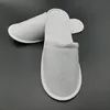 Disposable White Towelling Closed Toe Travel Hotel Slippers Spa Shoes Bathroom Sets Washroom Shower Bath Accessories