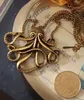 Hot Women's Fashion Smycken Vintage Koppar Octopus Pendant Halsband