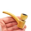 Hornet Mini Portable Bent Type Smoking Herb Pipe 86MM Wooden Herb Pipe Handmade Natural Wood Pipe