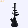 Rifle / AK47 Plataformas petroleras de silicona Pipa para fumar Tubería de burbujeador de agua de silicona única Tubo recto Diseño fresco Bongs de silicona Tuberías de agua 420