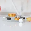 50g 30g 20g 15g 10g 5g Vaso per crema in vetro gelo con coperchi neri oro argento Contenitore in vetro da 1 oz Confezione cosmetica da 1/3 oz F1817