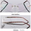 Occhiali da vista in acciaio inossidabile titanio in acciaio Uomo Ottico Occhiali da vista per occhiali da vista Top Qualità Goggles di lettura