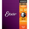 Elixir Nanoweb 16027 ضوء مخصص P / B أوتار جيتار صوتي مطلية 11-52