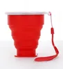 portable outdoor Travel Cup folded Silicone Retractable Folding drinking beer wine Cups Outdoor emergency Telescopic Collapsible Coffee Cups