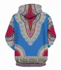 Bazin Riche Män African Dashiki Hoodie Traditionell 3D Mönster Pullover Kvinnor Hiphop Afrikanska Kläder Färgglada Etniska Sweatshirt
