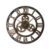 Retro Industrial Gear Wall Clock Decorative Hanging Clock Roman Numeral Wall Decor Quartz Clocks Home Decor