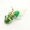 10.5cm Big Enamel Goldfish Pendant Charm Keychain Handmade Vivid Sway Lucky Fish Charms Wedding Christmas Party Favors Gifts with box