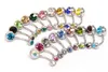 Ny 316L kirurgisk stål Navel Ringar Crystal Rhinestone Belly Button Navel Bar Ring Body Smycken Piercing WCW640