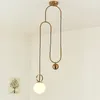 Modern koppar hänge ljus armaturer vit glas lampskärm hängande lampa kök matsal inredning hem belysning glans e27