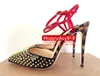 Rahat Tasarımcı Seksi Lady Moda Kadın Ayakkabı Leopar Patent Deri Spike Slingback Stiletto Sivri Toe Topuklu Pompalar 12 cm 10 cm Büyük Boy 44