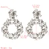 Crystal Drop Earrings For Women 2019 Big Colorful Statement örhängen stora strassöar Bold Fashion Jewellery337N