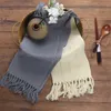 5 SZTUK Styl Nordic Handmade Tassel Grey Khaki Khaki Gospodarskie Serwetki Tabela Mata Creative Photo Background Cloth Western Table Mat