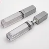 LED -akryl lipglossrör 8 ml silverläppglasyrrör med spegel akrylläppglans med LED -ljus lipglossförpackningar 30 st