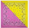 54*54 CM Polyester nouveauté Double face impression Paisley Bandanas Cowboy Bandana mouchoirs Paisley impression tête écharpe GD302