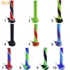 13.2 polegadas grande Silicone Bong 10 colorfuls Com tigela de vidro e Downstem define Silicone de água Tubulações Unbreakable Bongs Bubbler