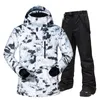 Skianzug Männer Winter Warm Wind Wasserdicht Outdoor Sport Schnee Jacken und Hosen Heißer Ski Ausrüstung Snowboard Jacke Männer Marke