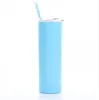 Water Bottle Insulated Tumbler Straight Thermos Cups Stainless Steel Vacuum Beer Coffee Mug Lids Straws 20Oz Double Layer Drinkware B5670