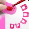 1 SET / 26PC Spill-Proof Finger Cover Sticker Nail Polish Lack Protector Holder G Curve Shape Gratis frakt