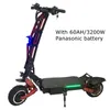 Süper Güçlü Electrique Dirt Bike Trottinette 3200 W Katlanır Elektrikli Scooter Büyük Performans Katlanabilir Çift Motor Kapalı Scooter 180km'ye kadar