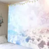 3D ciel nuages blancs tapisserie tenture murale couvre-lit dortoir couverture serviette de plage toile de fond maison chambre mur art plusieurs tailles dropship4748311