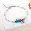 S349 Hot Fashion Jewelry Shell Anklet Chain Shell Starfish Charms Beaded Ankle Bracelet Beach Anklets Foot Chains