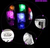 Novo mini led luzes de festa quadrada mudança de cor led cubos de gelo brilhantes cubos de gelo piscando novidade fonte de festa lâmpada ag3 bateria