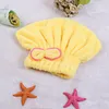 Mikrofibry Cap Włosy Suszenie Ręczniki Bowknot Coral Velvet Absorbent Twist Turban Princess Bath Spa Wrap dla kobiet i dzieci