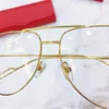 Metal Vintage women men luxury designer Frames Fashion Pilot Eye Transparent Glasses Clear Glass Eyeglasses Myopia Presbyopia Prescription Optical Spectacle