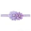 24 Uds. Diadema de flores de diamantes de imitación para bebé/tocados de flores de perlas/accesorios elásticos para el cabello para niñas