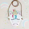 Nowe Dzieci Dziewczyna Moda Unicorn Torba Na Ramię Piękne Śliczne Torby Messenger School Crossbody Torba Pokrowiec Dziewczynek Prezent Urodzinowy