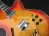 RIC 330 370 6 Strings Cherry Sunburst Semi Hollow Corpo Guitar