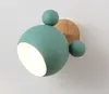 Micky mouse lamp wooden wall lights modern wall light for bedroom kids room Nordic wall lamp233h