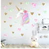 Stickers Cartoon Cute Unicorns Star Heart Wall Stickers Wallpaper DIY Vinyl Home Wall Decals Kids Living Room Bedroom Girls Room Decor