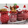 Decorazioni natalizie 2021 Borsa di mele Babbo Natale Pupazzo di neve Alce Orso Regalo Regalo di caramelle1