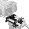 Freeshipping Montage sur trépied Plaque de base à dégagement rapide Tige de serrage de 15 mm Blocs de rail Adaptateur de bloc Fr Support de tige de 15 mm DSLR Épaule Rig C1134