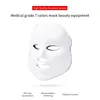 Maschera facciale a LED per terapia della luce PDT 7 colori fotonici per il ringiovanimento della pelle del viso e del collo con microcorrente per uso domestico personale