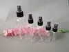50 pcs 10ml 30 50 60 80 100 ml 120ml 200 250ml Clear Transparent Spray Bottles Black sprayer Perfume