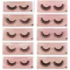 Free Shipping ePacket NEW 3D Mink Eyelashes 100% Cruelty free Lashes Handmade Reusable Natural Eyelashes Wispies False Lashes happy_mei