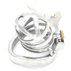 Male Stainless Steel Chastity Cage Metal Locking Belt Device Newest Magic Locker Penis Cage Sexy Toys for Men G7-242A