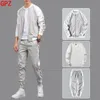 Men's must-have fashion casual suit with round-neck hoodie high-end quality m-4xl