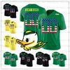 Custom NCAA Oregon Duck 10 Justin Herbert Marcus Mariota 4XL Kiko Alonso USA Flag Fashion Stitched College Football Jersey Mens Youth