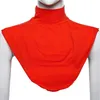 Womens Muslim Modal Fake False Collar Islamic Hijab Extensions Turtleneck High Neck Cover Warmer Bright Solid Color Half Top